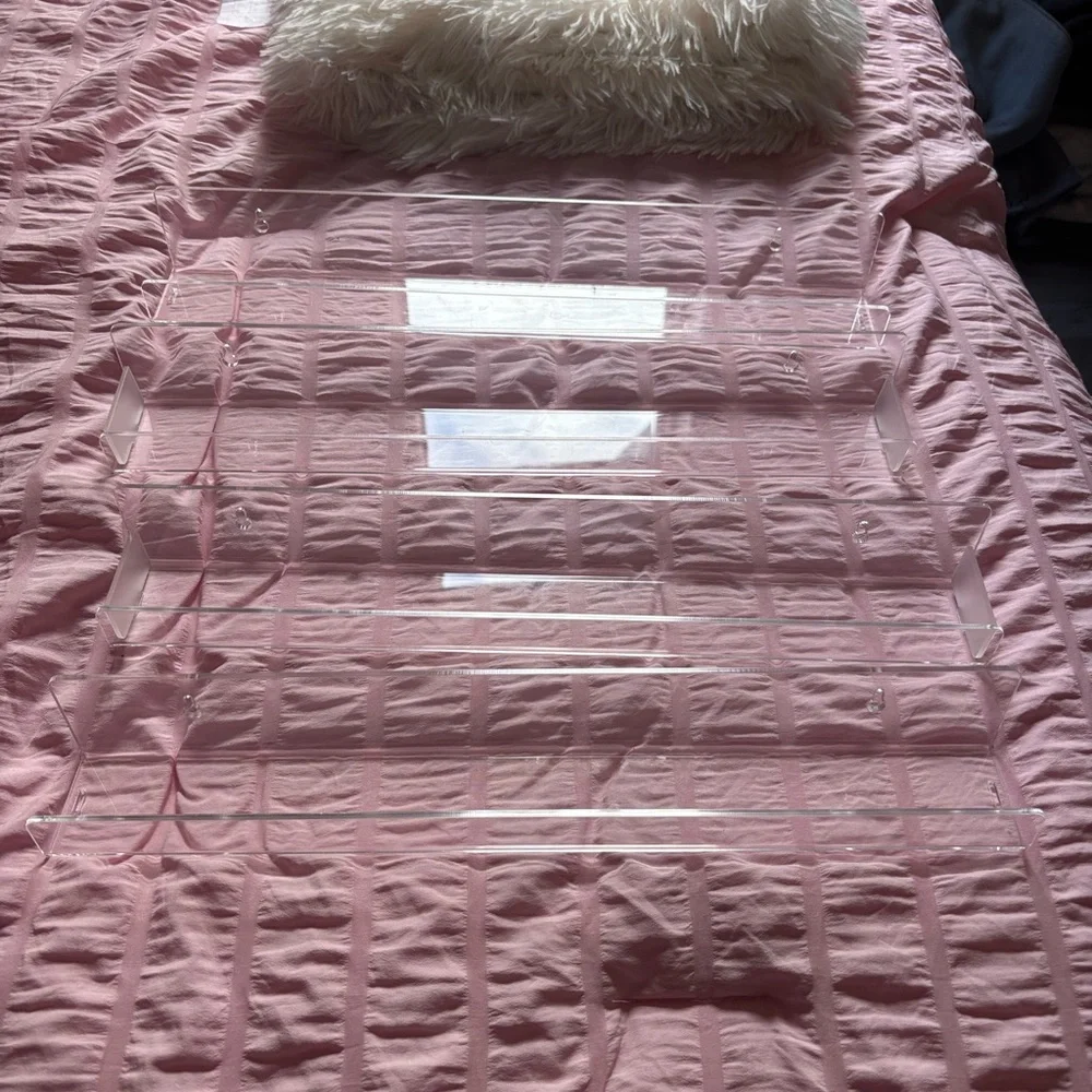 4 acrylic wall shelves
